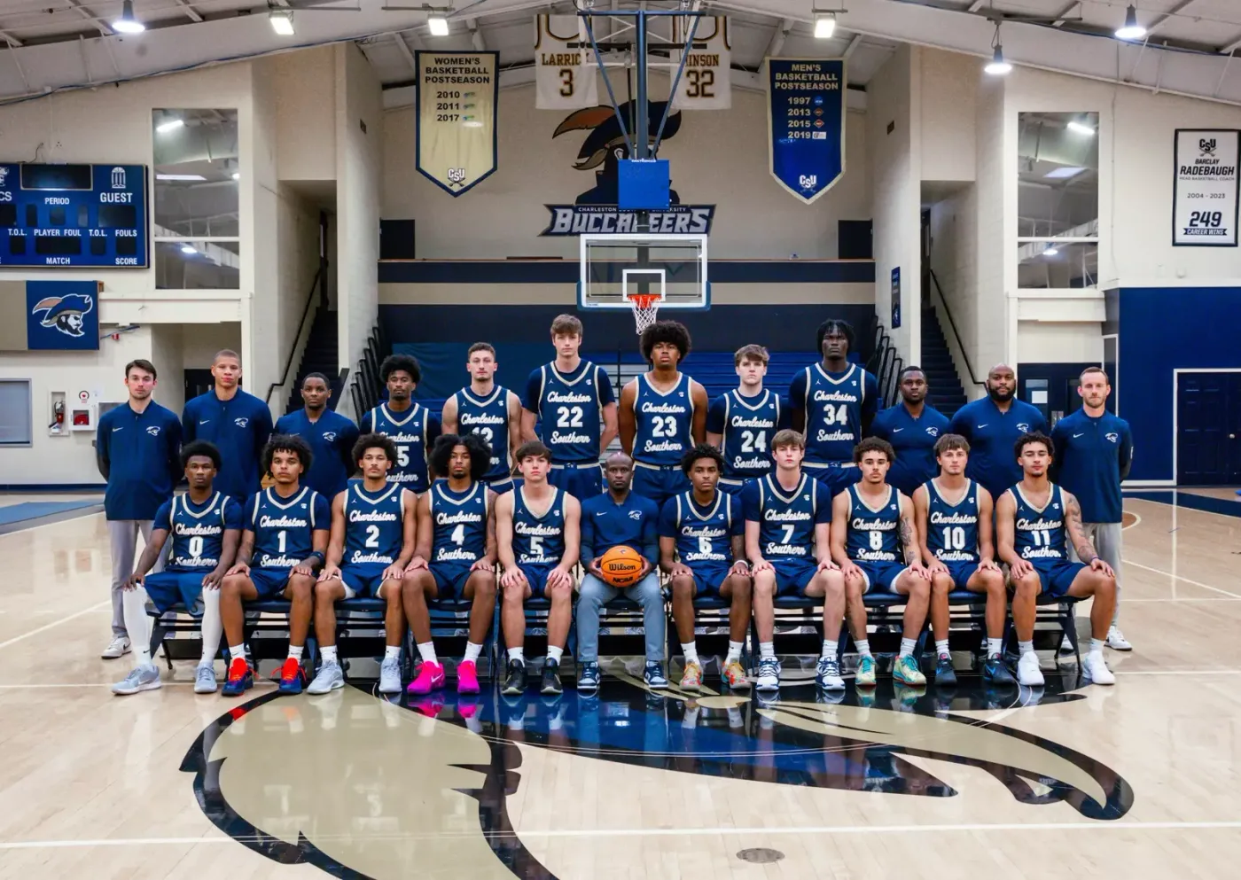Charleston Southern men's basketball team photograph from the 2025-26 official roster