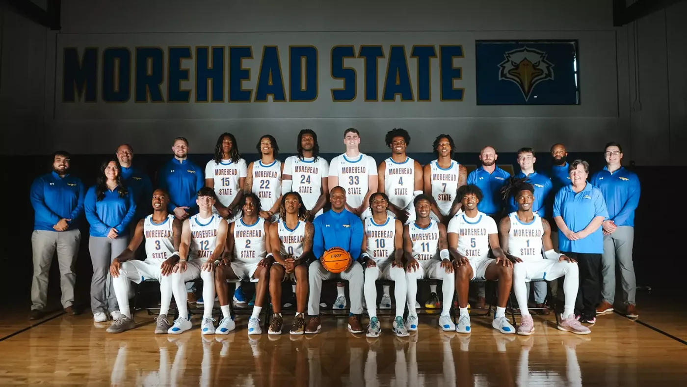 Morehead State men's basketball team photograph from the 2025-26 official roster