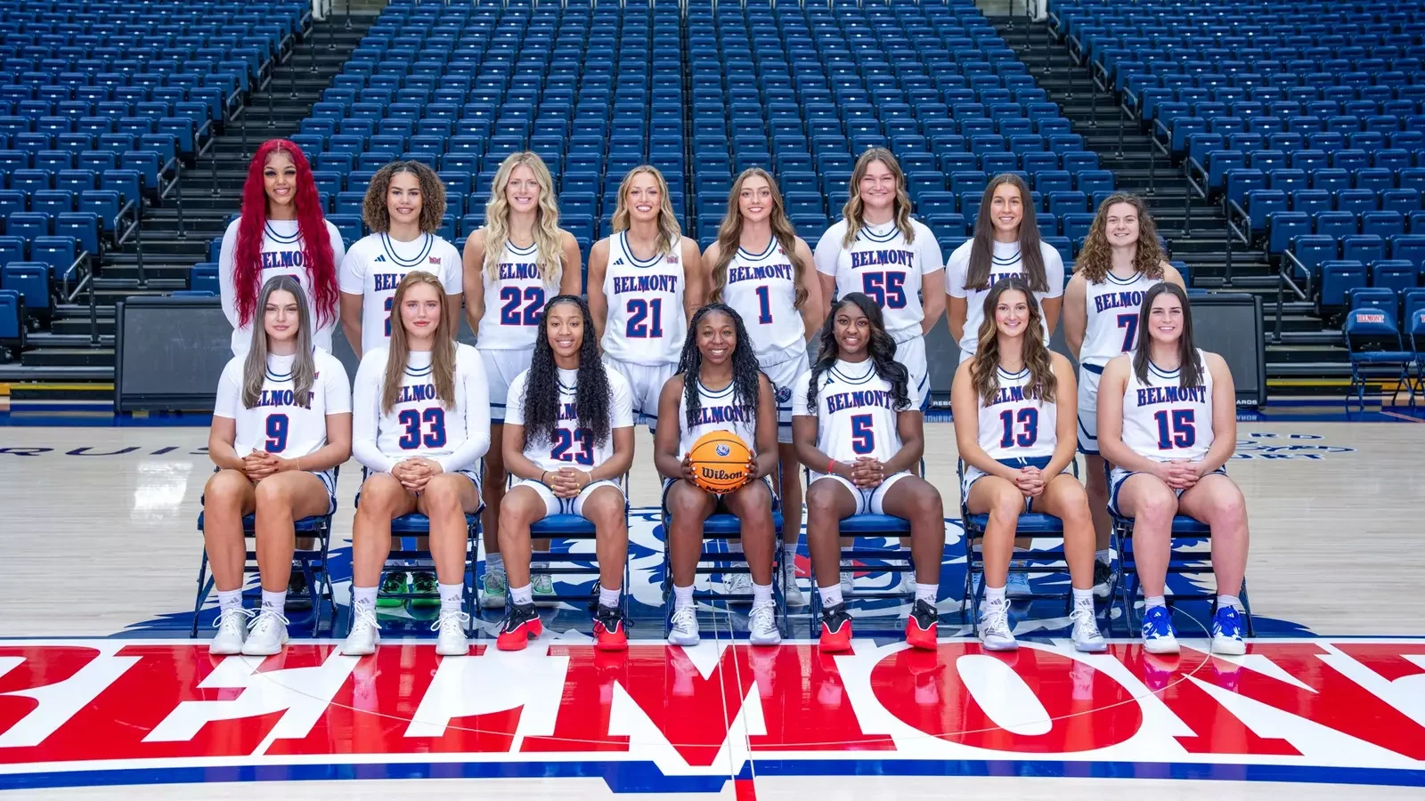 Belmont women's basketball team photograph from the 2025-26 official roster