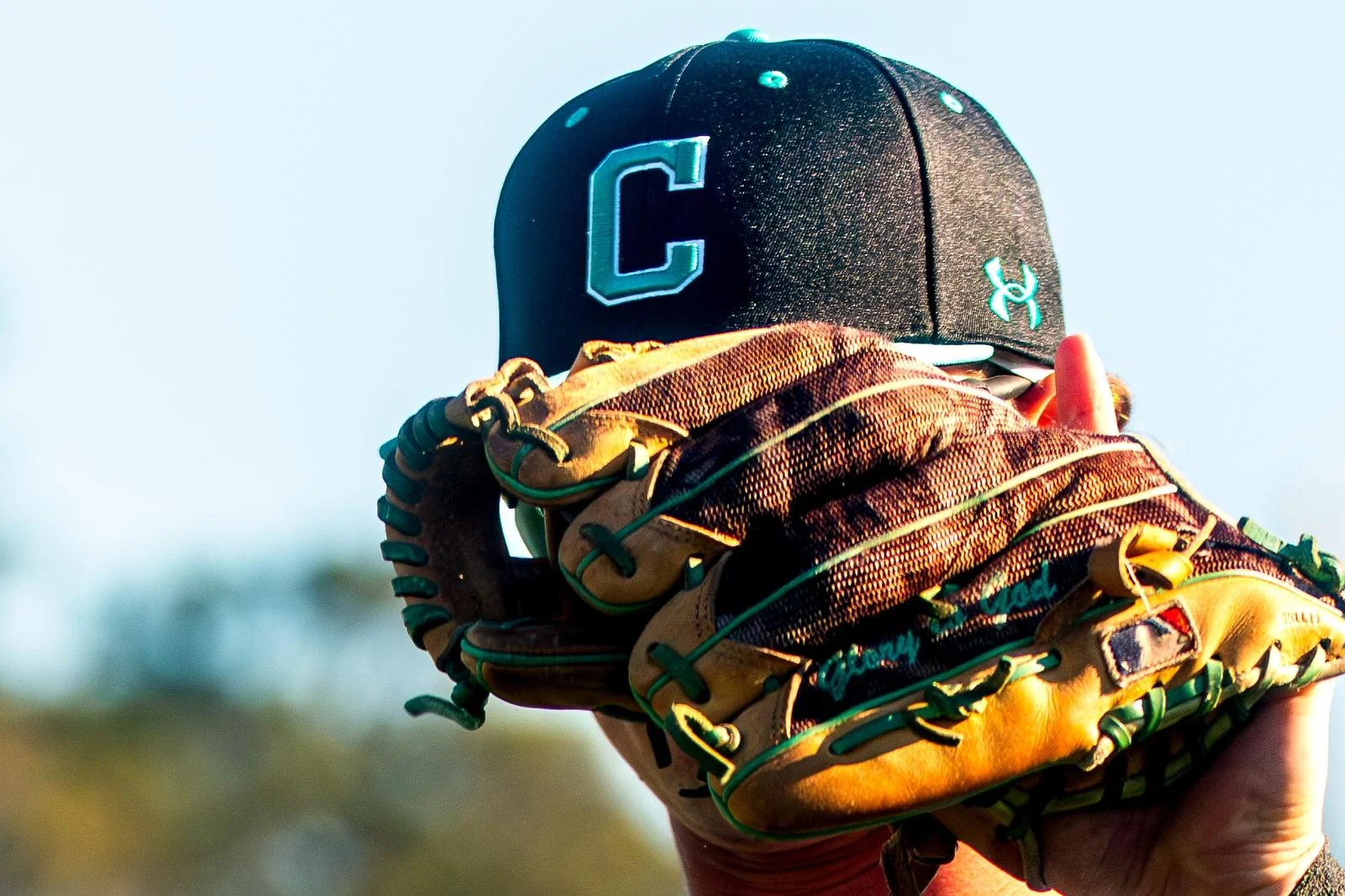 Baseball player catches ball prior to Fairfield game