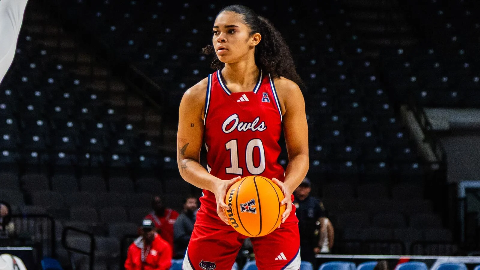 Haley Walker vs. Charlotte during the Owls' first round contest in the 2026 American Conference Women's Basketball Championship