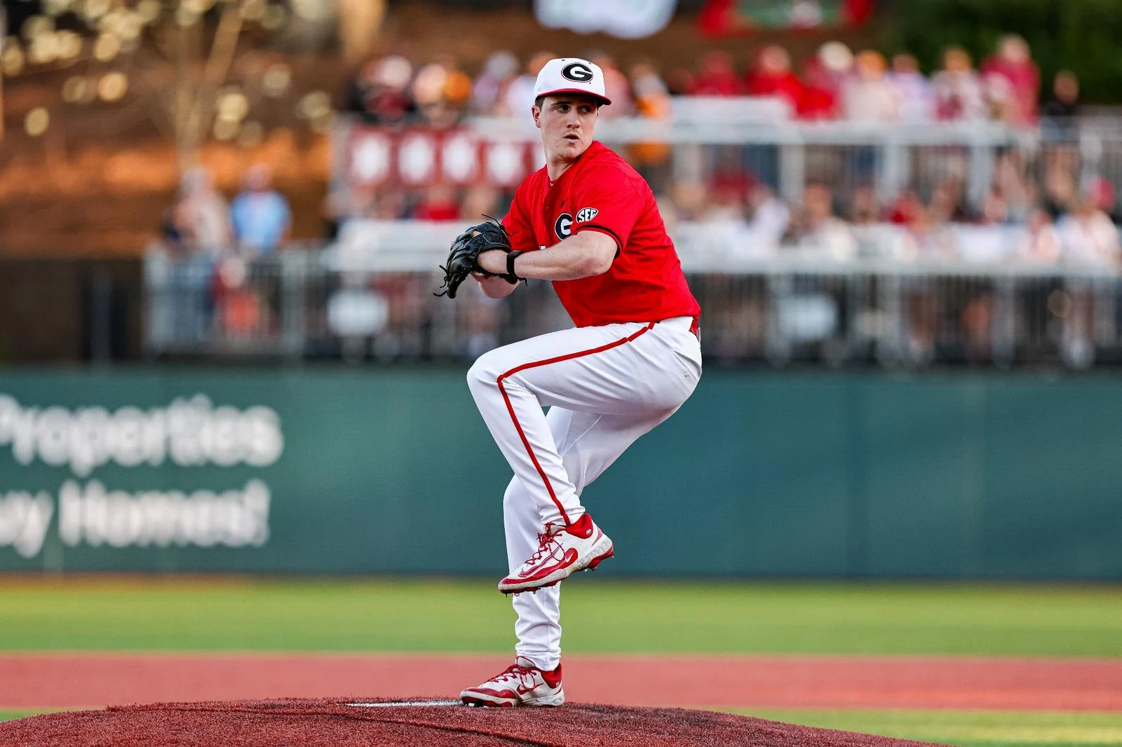 Georgia pitcher Paul Farley (35) during Georgia’s game against Tennessee at Foley Field in Athens, Ga., on Saturday, March 14, 2026. (Conor Dillon/UGAAA)