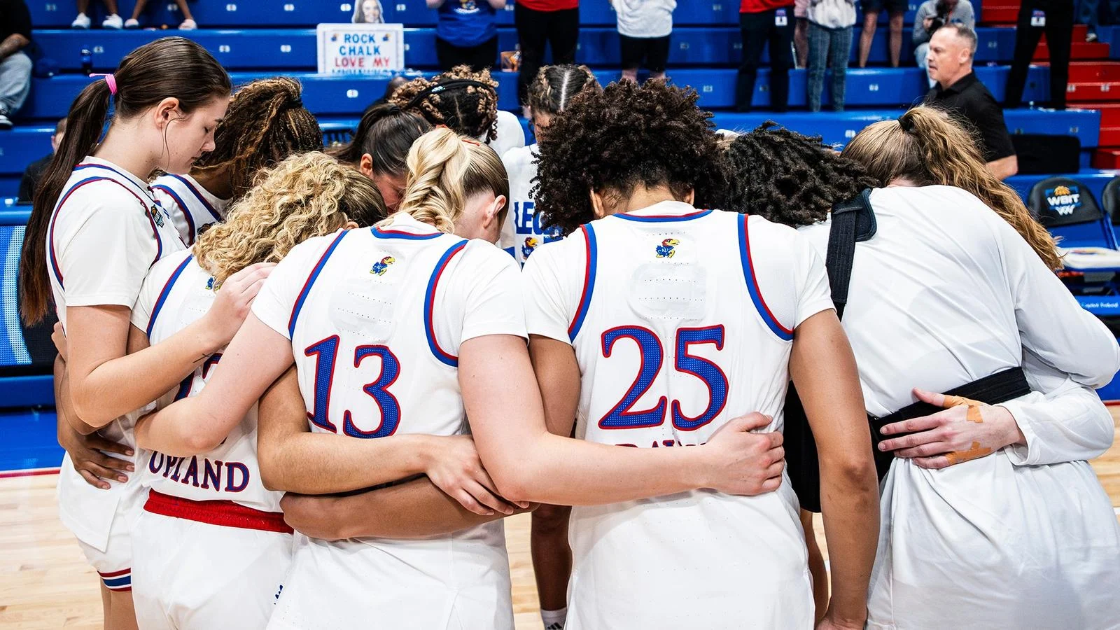 Lawrence, KS - March 22, 2026 - the Kansas Jayhawks women?s basketball team of the Kansas Jayhawks during a game against Rice in Lawrence, KS. Photo by Bailey Thompson/Kansas Athletics