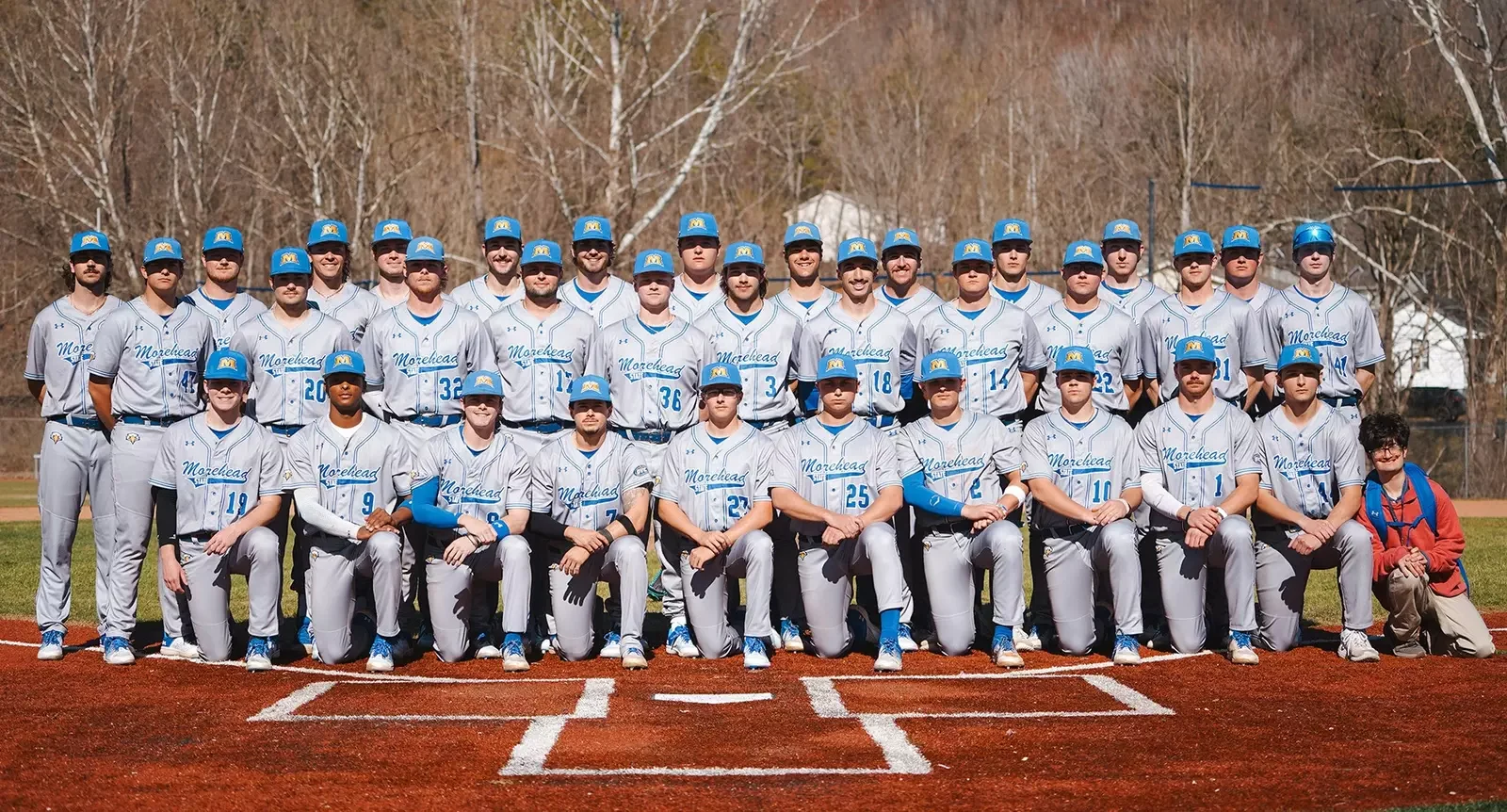 Morehead State baseball team photograph from the 2025 official roster