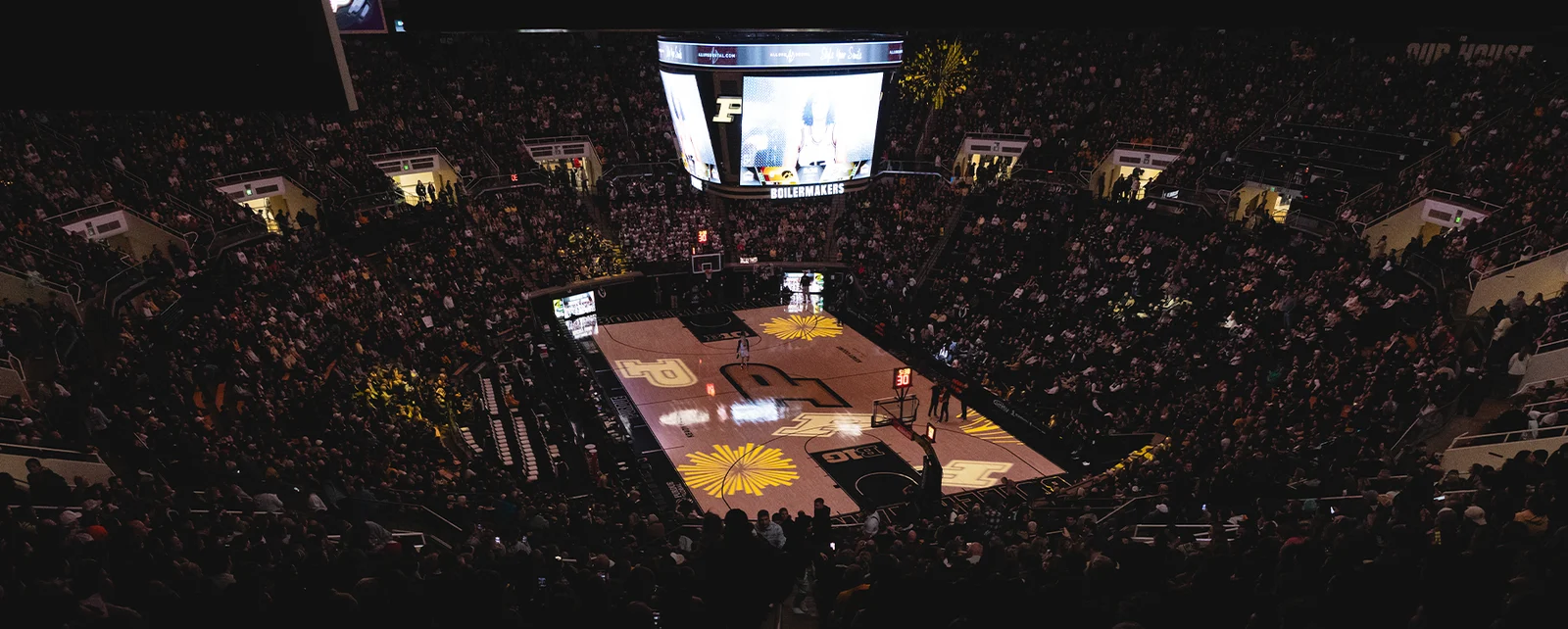 A crowd fills Mackey Arena for Purdue women's basketball