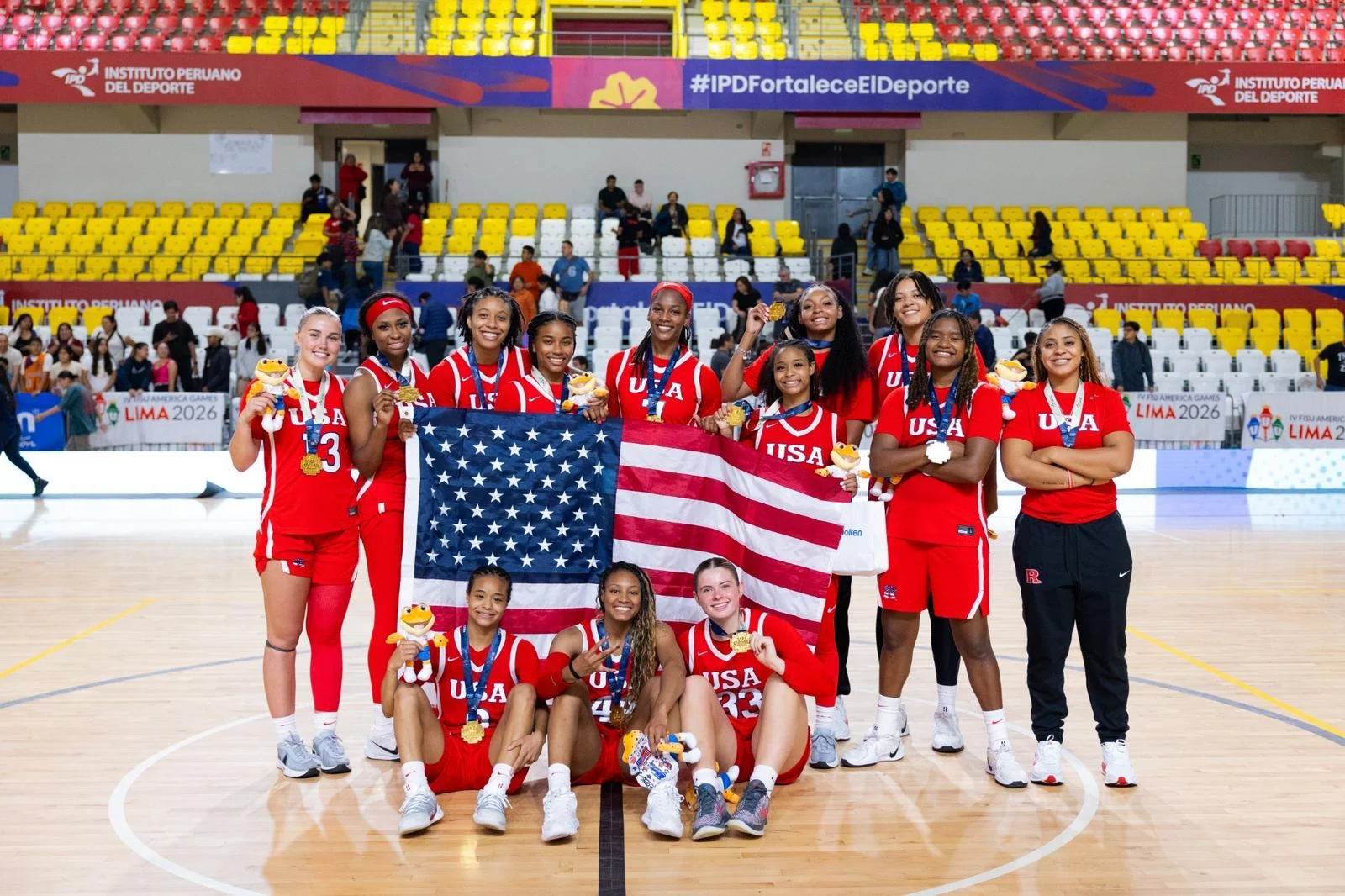 Rutgers Team photo after leading Team USA to the 2026 FISU America Games Championship in Lima, Peru