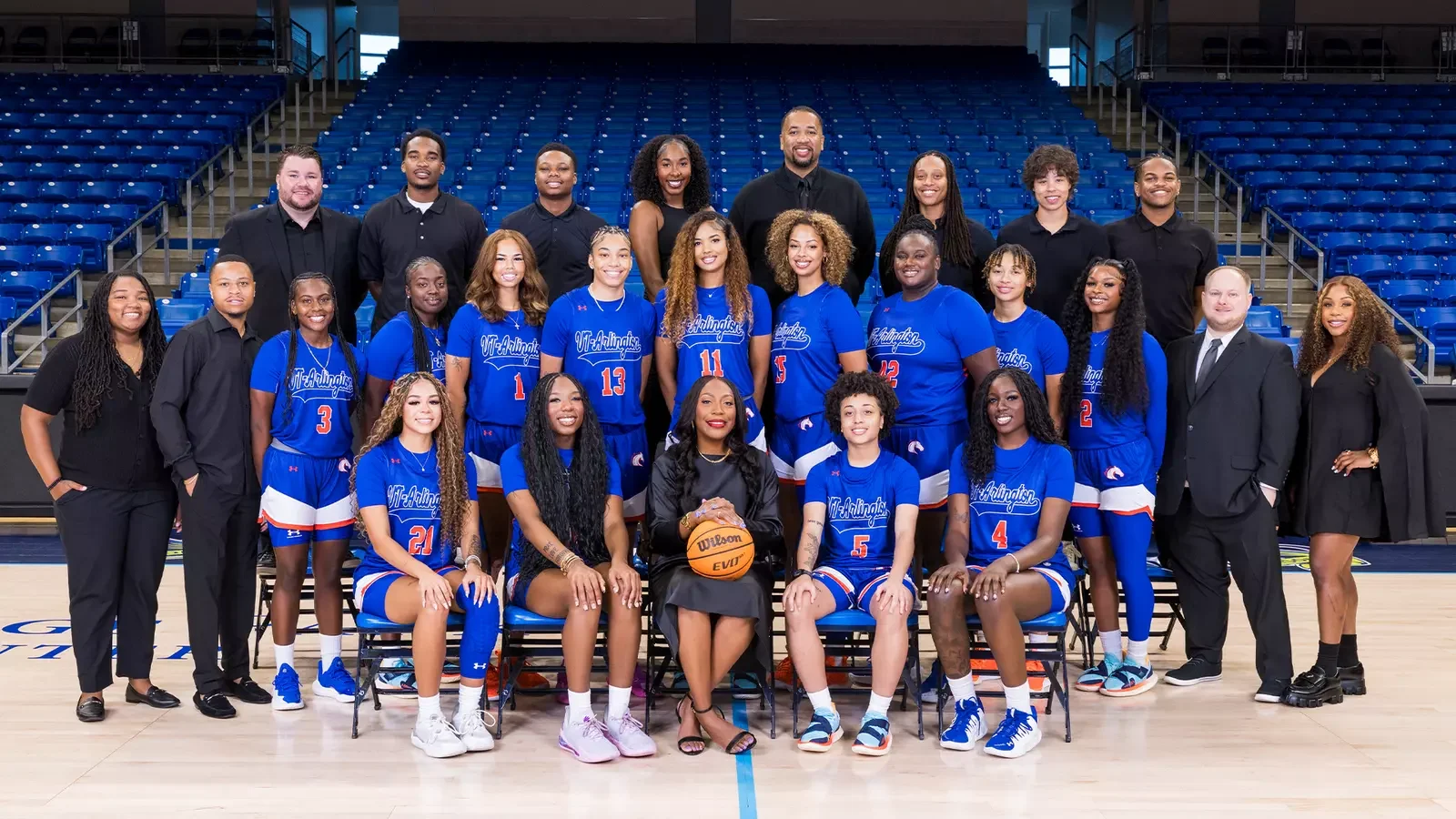 UT Arlington women's basketball team photograph from the 2025-26 official roster